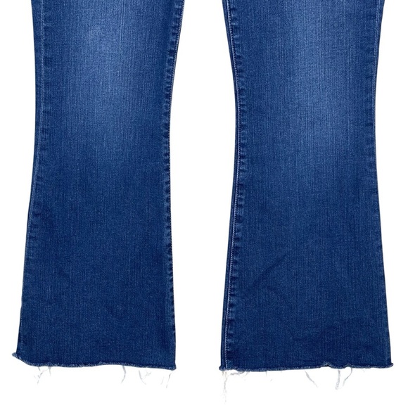 Frame Le Flare de Francoise Jeans Womens 31 High Rise Raw Hem Utility Stretch - Picture 3 of 8